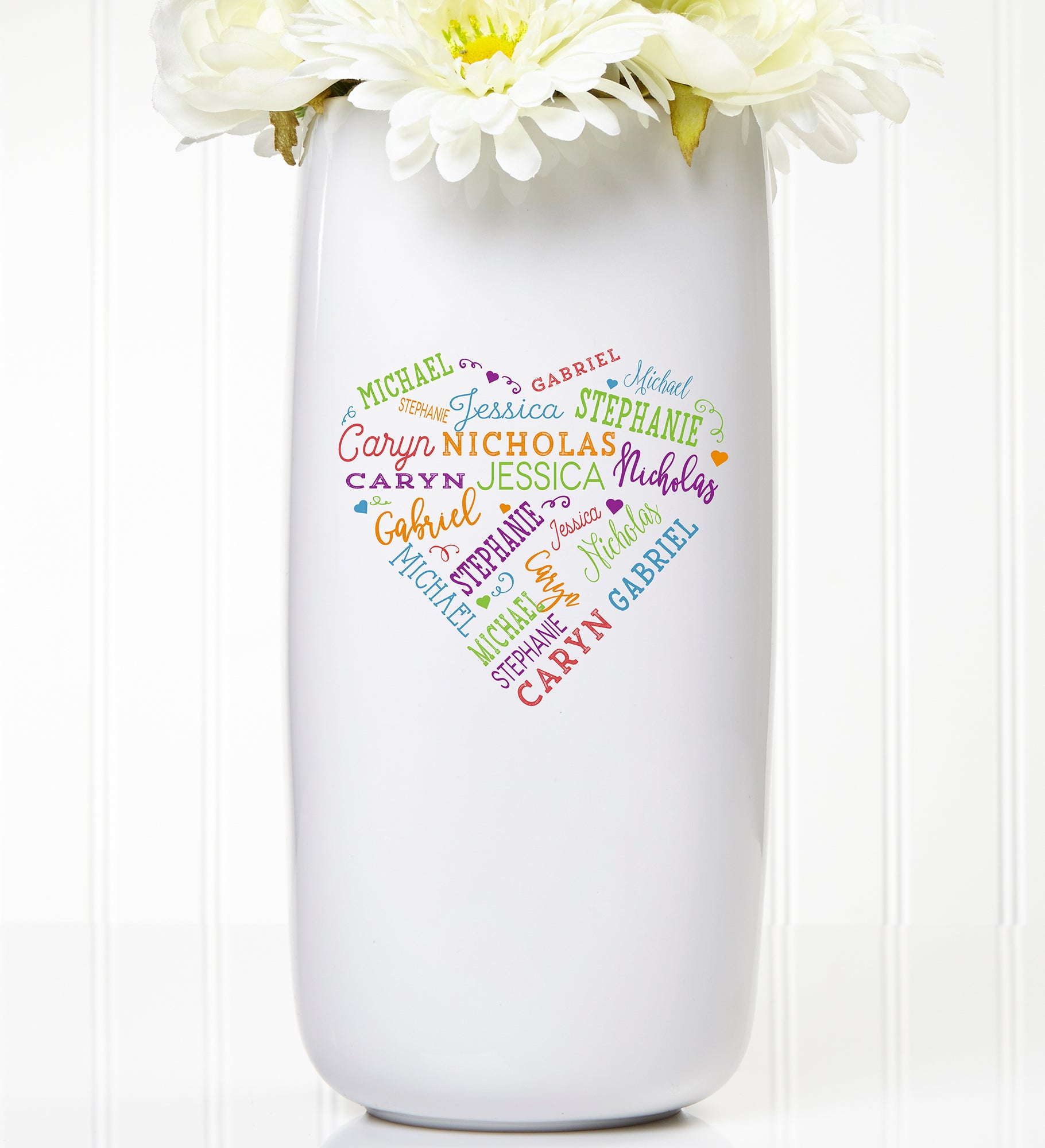 Close To Her Heart Personalized Ceramic Vase